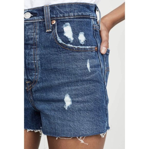 Levi's Ribcage Denim Shorts - Picture 6 of 15